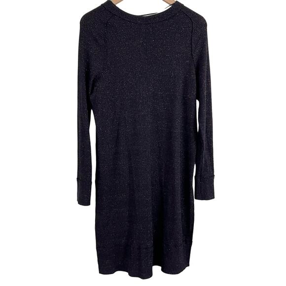 Free People We the Free Navy Blue Metallic Button Down Long Length Cardigan - Picture 7 of 11